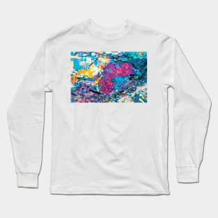 Mica schist folds, polarised light LM (C034/6913) Long Sleeve T-Shirt